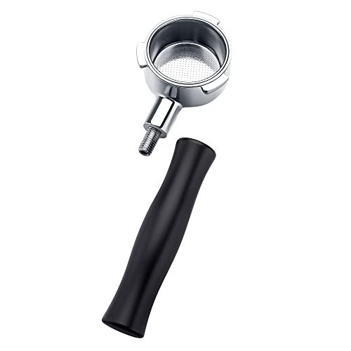Image of Normcore 51mm Naked Bottomless Portafilter 3 Ears Fits Delonghi Dedica EC680 and EC685, and SMEG & EUPA Coffee Machines with Anodized Aluminum Handle - Included Portafilter Filter Basket