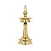 SATVIK 1Pc of 4 Inch Standing Brass Metal Kerala Samai Diwali Deepak for Puja Traditional Panchmahal Pooja Deepam Diya Oil Lamp Kutthu Vilakku Dia Deepawali Indian Housewarming Return Gift Items