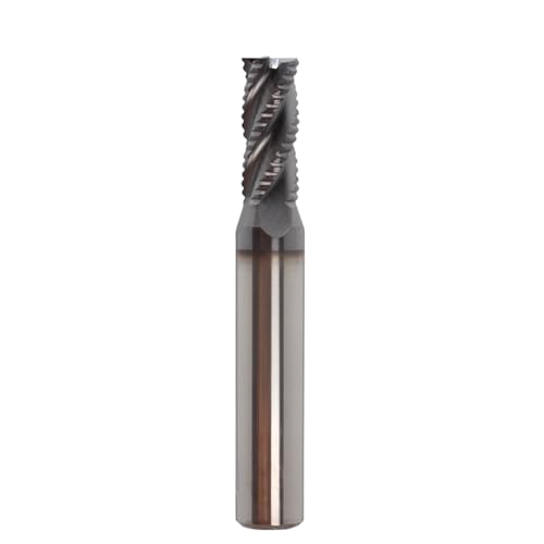 Image of Roughing End Mill JESTUOUS Carbide Square Nose 4 Flute Fine Tooth Bit 3 /8 inch Shank Dia. 3 /4 inch Flute Length for Milling Metal Steels,1 Piece
