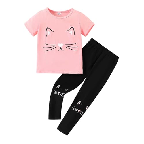 Vêtement été fille chat blanc : ensemble short et haut frais pour les vacances