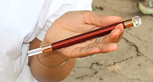 Jet International Crystal New Copper Stick Healing Wand Nepal India Aura Energy #TOP7