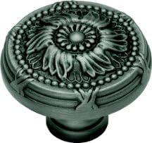 Belwith Ribbon & Reed Knob M503-15A Antique Pewter Knob