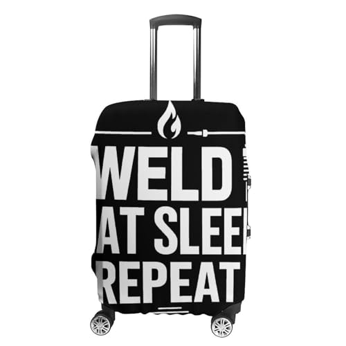 Welder Weld Eat Sleep Repeat Luggage Covers Washable Travel Suitcase Cover Elastic Baggage Protector