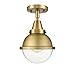 Innovations 447-1C-BB-HFS-62-BB One Light Flush Mount from Franklin Restoration Collection