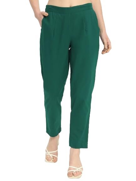 Image of Moirai Cotton Women Trouser Pants Regular Fit Casual Kurti Pants Daily Formal Office Use