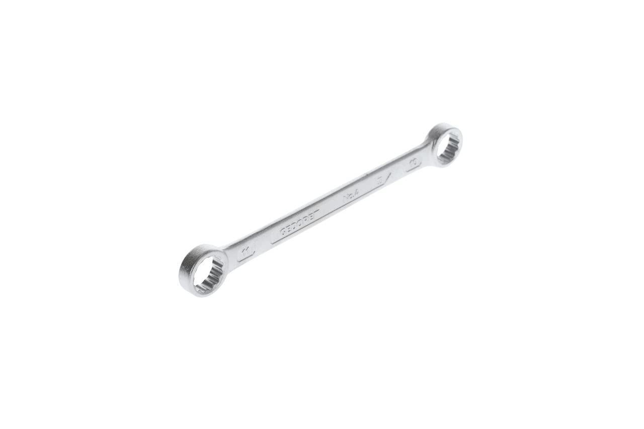 GEDORE Double-ended ring spanner, AF 10+11 mm, Straight, Flat, Slender, Bi-hex, UD profile, Spanner, 4 10X11