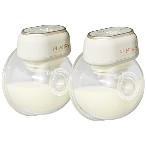 Image of Phanpy E-Joy S2 Wearable Hands Free Portable Breast Pump, 3 Modes 8 Levels High Performance LED Touch Screen Low Noise, 7oz Capacity 20&24 mm(2 Counts)