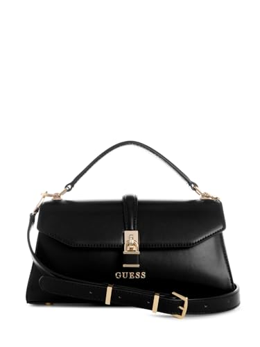 GUESS Queensland Top Handle Flap Bag Black