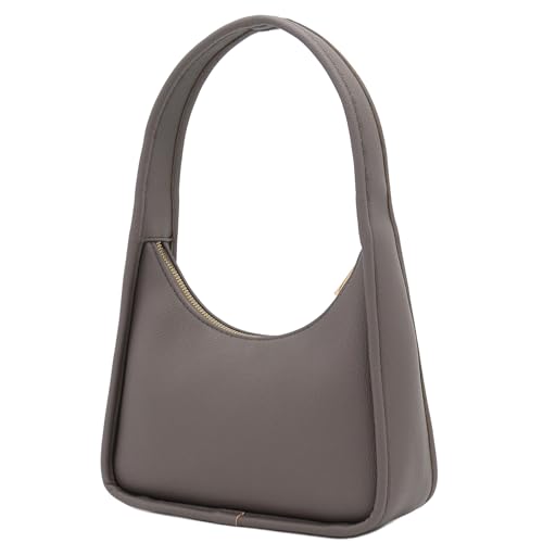 Image of Small Minimalist Shoulder Bag for Women, Faux Leather Underarm Purse, Chic Top Handle Handbag for Everyday