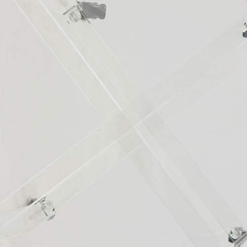 Safavieh Couture Home Jules Glam Clear Acrylic Glass Top 2-Tier Bar Cart With Wheels #TOP5