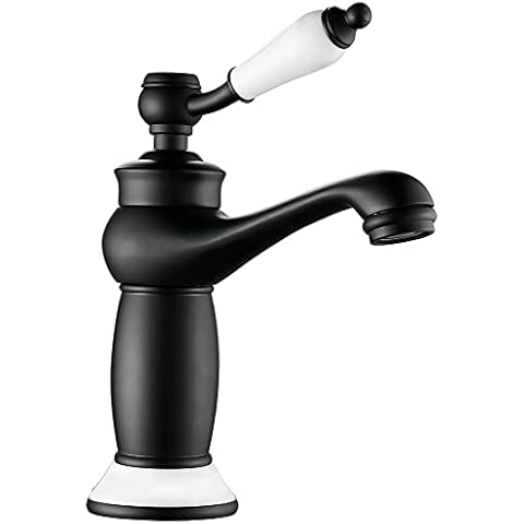 Grifo de lavabo retro Maynosi con mango de cerámica Cover