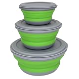 Food-Grade Material: The folding bowls with lids is made of food-grade materials, BPA-free, odorless, environmentally friendly, durable, and reusable. Reusable bowl can withstand a wide range of temperatures from -22°F to 212°F (-30°C to 100°C), maki...