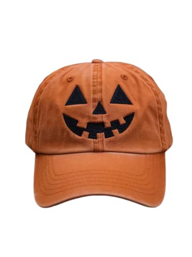 Autumn Style Print Hat Pumpkin Face Baseball Hat Halloween Baseball Cap Orange