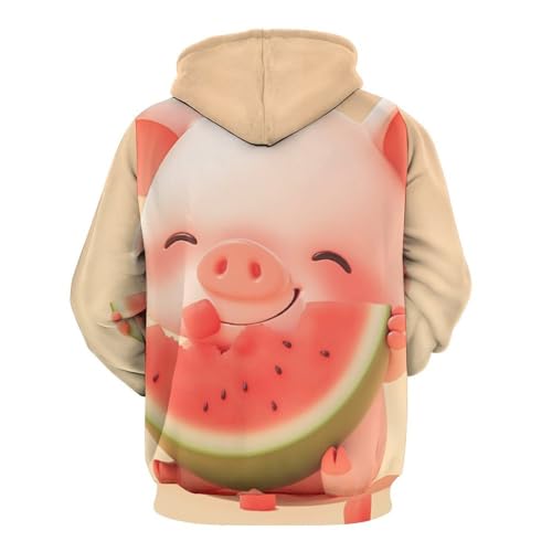 Sweat Cochon Mangeant une Pastèque : Restez au Chaud avec Style Unique