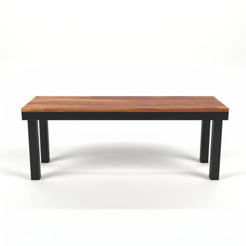 Image of Solid Wood Dining 3 Seater Sitting Table for Living Room | Wooden Bench for Living Room | Table for Sitting Balcony | Honey Finish