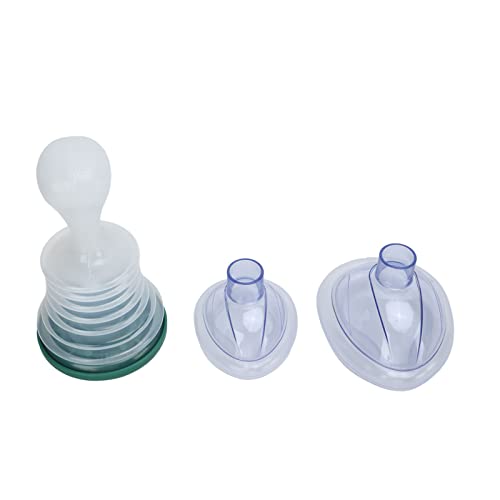 Dispositif D'urgence d'éTouffement, Kit de Premiers Soins Professionnel Anti-éTouffement pour Enfants et Adultes, Appareil D'aspiration Portable pour Formation en RCR avec 2 Couvertures Faciales Cover