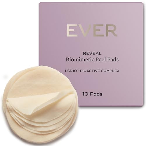 EVER Reveal Biomimetic Peel Pads - Exfoliating & Brightening Travel Pack, 10 Count – Azelaic Acid,...