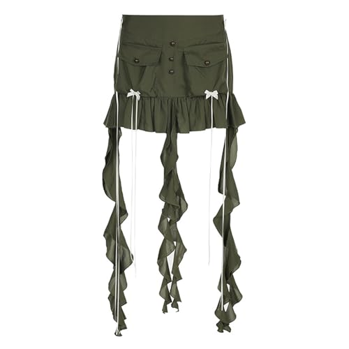 Korean Version of Japanese Sweet Ribbon Bow Skirt, Women's Low Waisted Bow Pleated Short Skirt2