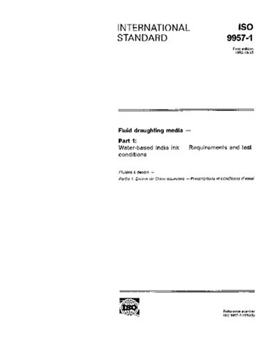 ISO 9957-1:1992, Fluid draughting media - Part 1: Water-based India ink ...
