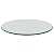 Fab Glass and Mirror 24" Clear Round 1/2" Inch Thick Tempered Ogee Edge Polish Glass Table Top,