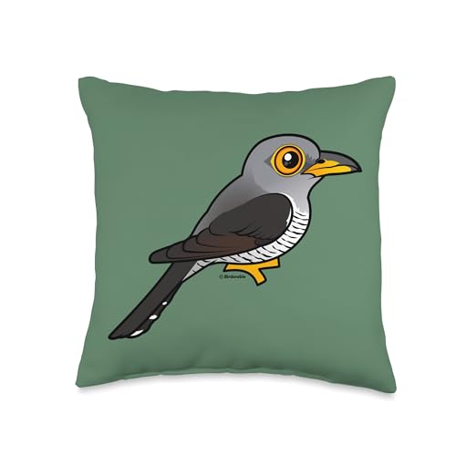 Cute Cartoon Common Cuckoo Birdorable Bird Species Throw Pillow