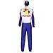 Xelyelmo Men's Ricky Bobby Jumpsuit Talladega Nights costume Hat Racing Suit Party Role Play（Z3043WH,L）
