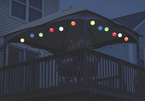 Xodus Innovations Wp400 Battery Powered Hanging Decorative Outdoor Pulsing 5" Globe Light With Sensor Turns-On At Dark For 4 Hours, White #TOP7