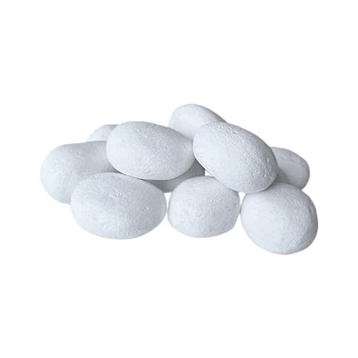 24 Piedras de Fibra cerámica Blancas 30/40 mm para bioetanol y chimeneas de Gas