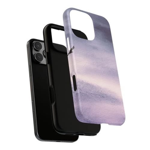 Coque rigide mate iPhone 16 Pro Max oiseau solitaire ciel violet antichoc