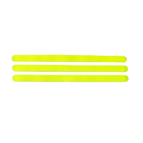 Gloperti Tennis Ball Pick Up Tape-Tennis Ball Collector Velcro Tape for Tennis,Paddel,Beach Tennis Racket Yellow Colour Pack of Three