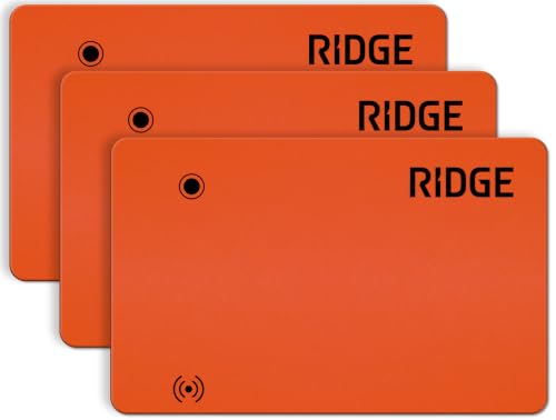 Image of 3-Pack Ridge Tracker Card Compatible with Apple Find My, Compatible with Android Slim Tracking Card - Wallet Finder, Item Locator for Luggage Tags, Passports, Phone - MFi Certified