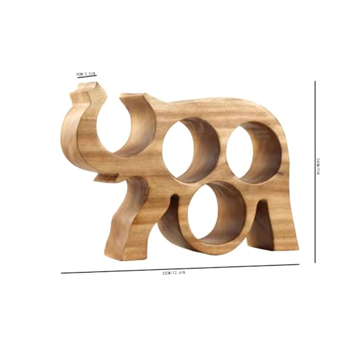 Soporte para botellas de vino de madera maciza miniatura 2