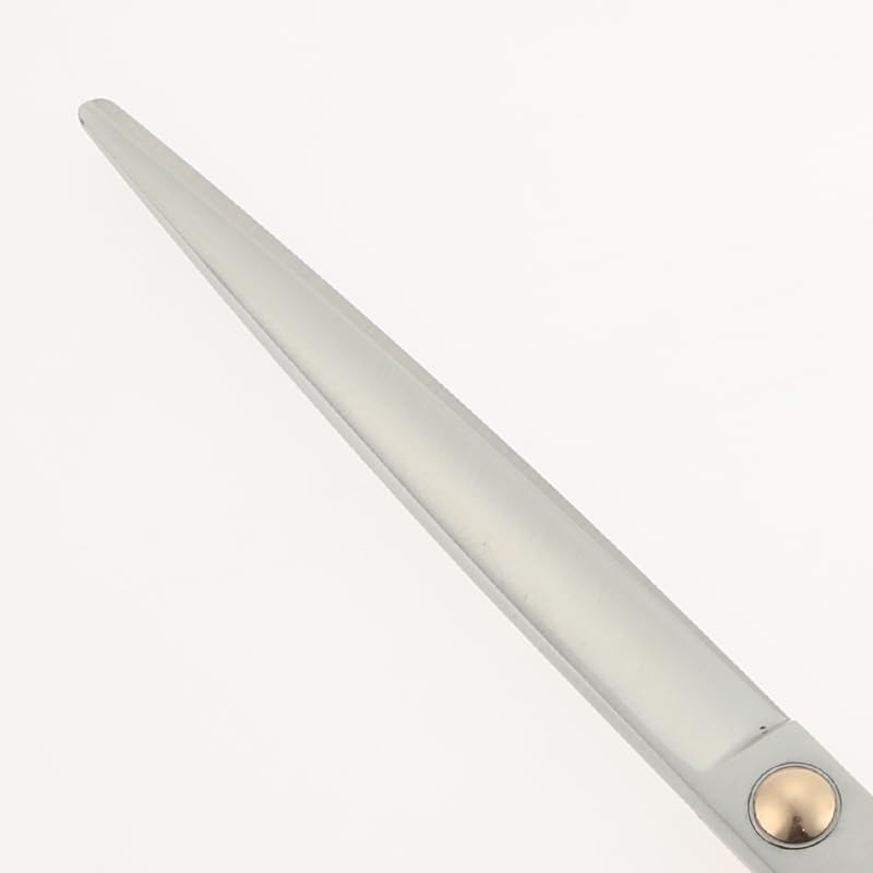Cheng BF-70 Ciseaux de toilettage professionnels pour animaux de compagnie, 17,8 cm, japonais SUS440C, lame convexe, poignée décalée avec repose-doigt fixe
