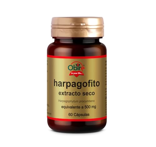 Obire | Harpagofito 500 mg | Extracto Seco | 60 Cápsulas | Propiedades Antiinflamatorias | Ayuda a Reducir la Retención de Líquidos | Diurético