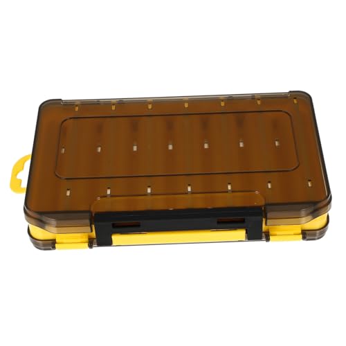 BESTonZON Scatola Porta Attrezzi Pesca Portatile Doppio Lato con Divisori Interni Contenitore Multifunzione per Esche e Ganci Organizer Robusto per Conservazione Kit Accessori Pesca