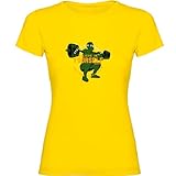 k kruskis - t shirt palestra believe manica corta donna - m, giallo