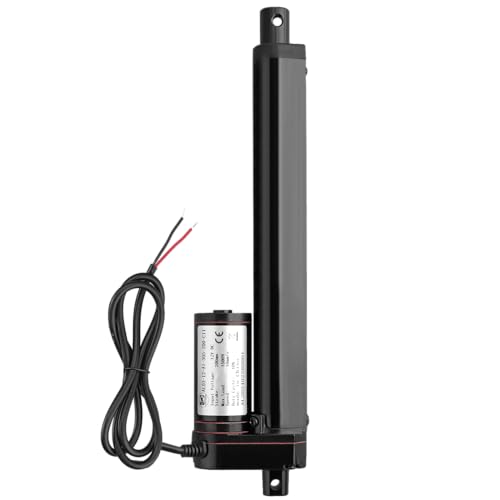 AUTTGINN Actuador Lineal Motor,1500N 200mm 10mm/s DC 12V Motor Resistente Para Auto RV Abridor de Puerta Eléctrico Maquinaria Agrícola Industrial Ventana Embarcaciones,Negro