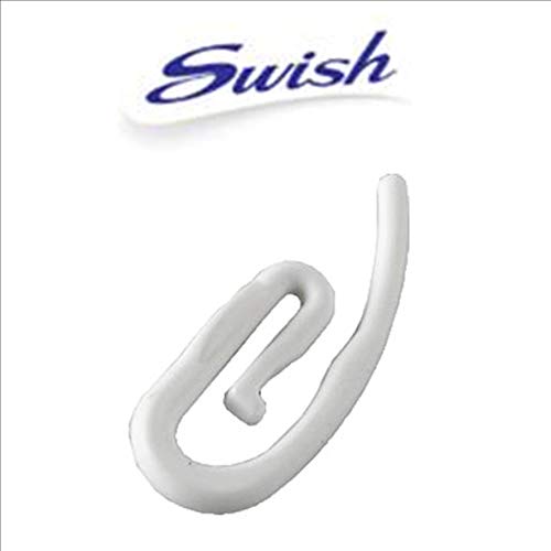 Swish Curtain Hooks, White, 100 Retail Pack
