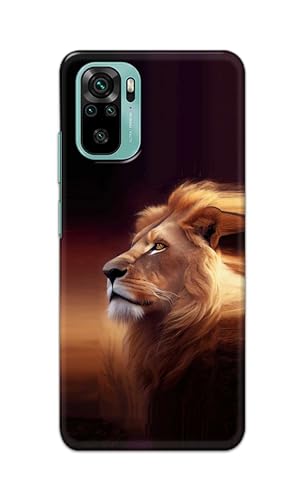 Image of PRINTFIDAA Printed Hard Back Cover Case for Mi Redmi Note 10 | Mi Redmi Note 10S | Mi Redmi Note 11 SE Back Cover (Danger Lion) -112