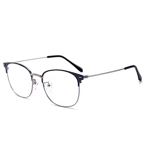 LNTICB Gafas Contra Luz Azul Gafas de Ordenador de Gaming Marco Metálico UV400 Lentes Transparente Anti Fatiga Clásico para Hombre y Mujer