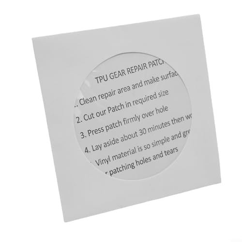 Rehoetom Paquete de 5 cintas de reparación impermeables para tiendas de campaña, parches autoadhesivos de nailon para tiendas de campaña, inflables, aire, PVC y lona (7 x 7 cm) (transparente)
