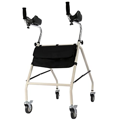 Gehrahmen Faltbarer Rollator-Walker für Senioren, Mobilitäts-Gehhilfe für ältere Menschen, rollende Mobilitäts-Gehhilfe mit (Rückenlehne, Armlehne und Sitz) (Size : 54x84x99cm) Cover