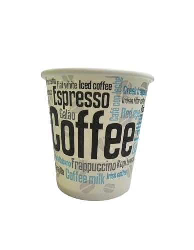 TELEVASO Vaso de cartón para café Vending   Desechables y reciclables   Ideal para Bebidas Calientes como café, té, Leche, infusiones (,Vaso 120 ml 4 oz (1000 uds))