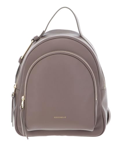 Coccinelle Malory Backpack Grained Leather Warm Taupe