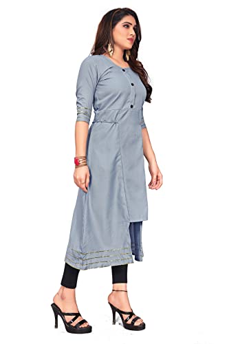 Image of Leriya Fashion Designer Slub Cotton Fully Stitched AnarklaiKurti for Women & Girls on Jeans Palazzo or Skirt