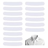 HOBBIESAY 15 Stück Kragensteher Krageneinlagen für Herren Hemden Kragenstäbchen Weiß Selbstklebende Unsichtbare Kragenblätter Schutz gegen Schweißflecken