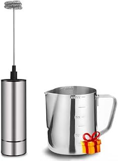 Milk Frother Handheld, Turimon Battery Operated Electric Coffee Frother Whisk, Mini Hand Mixer Machine For Matcha, Latte, Cappuccino, Hot Chocolate, Drinks, Frappe