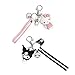 PiPi&W Kuromi Schlüsselanhänger, Anime Schlüsselanhänger, Geschenke für Mädchen, 2 PCS (Kuromi & Hello Kitty)