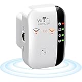 WiFi Extender with Ethernet Port - 5000 sq.ft Coverage, 50 Device Support - Wireless Signal Booster, 1-Tap Setup, Alexa Compatible Range Amplifier for Indoor/Outdoor Use