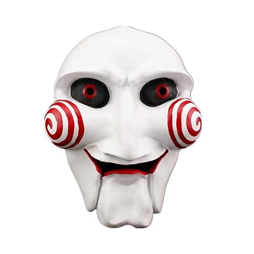 KAROON Maschera per cosplay, Saw The Jigsaw Killer John Kramer, accessori di scena dipinti, portatile, per Halloween, cosplay